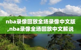 nba录像回放全场录像中文版,nba录像全场回放中文解说