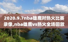 2020.9.7nba雄鹿对热火比赛录像,nba雄鹿vs热火全场回放
